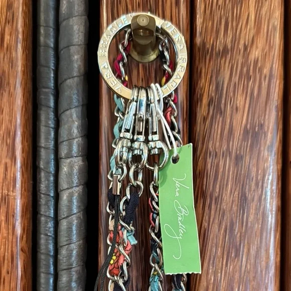 Vera Bradley Red and Blue Key Card Holder - Picture 2 of 6